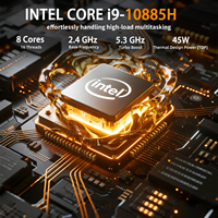 Mini Gaming PC Core I9 10980HK/10880H / I7 10750H / I5 10300H DDR4 M.2 SSD 2xRJ45 Lan Win11 Home Office Desktop Mini Computer
