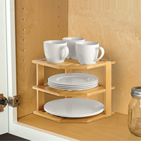 Bamboe Droogrek Voor Keuken Gebruik Functionele Hout Spice Jar Opslag Organizer Drainage Rack Voor Afwas Fruit Groente