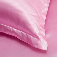 Usine directement ensembles de couette de luxe ensembles de literie en soie rose ensemble de draps de mariage en satin