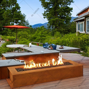 Brasero de Gas Natural de Acero Corten de Lujo para Exteriores, Modelo <span class=keywords><strong>JBL</strong></span>-01 para Jardín - Product Image 5