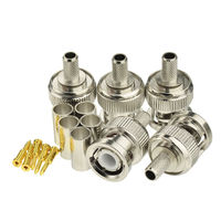Conector BNC de Latón para Cable Coaxial RG6 RG59