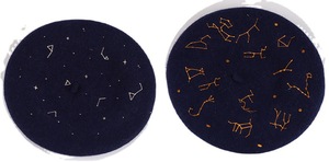 Borete Boina avec broderie personnalisée pour femmes, béret violet <span class=keywords><strong>petit</strong></span> diable mignon et ludique - Product Image 3
