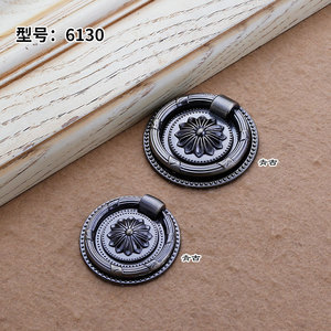 Lcedis Round Drawer Handles Zinc Alloy European Style Antique Bronze White Furniture Hardware Easy Installation <b>Cabinet</b> Pulls - Product Image 3