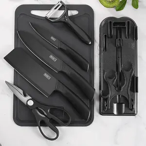 hot cakes stainless steel 7pcs of kitchen knives set fruit and vegetable peeler with ABS plastic handle