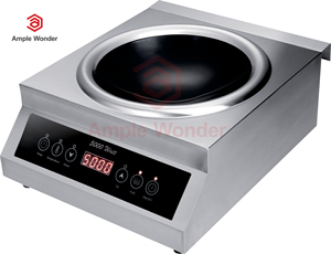 Wok à induction commercial haute puissance 5000W avec affichage LED numérique, cuisinière concave, cuisinière à induction commerciale - Product Image 5