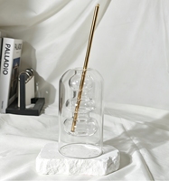 C&H Creative Novel Design Bougie à Huile à Flamme Réelle, Bougie Sans Fin, Bougie Éternelle, Bougie Parfumée en Verre, Décoration de Chambre d'Hôtel