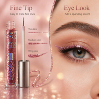 Eyeliner Liquide Scintillant Flower Secret – Imperméable et Longue Tenue – Couleurs Vives – OEM/ODM Disponibles – Recherche d'Autorités de Marque