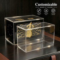 Boîtier de présentation en acrylique transparent de 5 mm avec couvercle magnétique N52, protection anti-UV à 100 % pour boîte d'entraînement 25e anniversaire