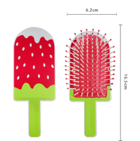 Mini Peigne à coussin d'air créatif série crème glacée - Peigne portable de dessin animé mignon pour lisser les cheveux