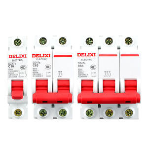 Interruptores de Circuito de Aire en Miniatura Delixi 1P 2P 3P 4P para Uso Doméstico 25A 32A 40A 63A Trifásico de 4 Polos - Product Image 1