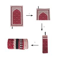 Großhandelspreis Professioneller Hersteller Maßgeschneidertes Muster Polyester Waschbarer Rutschfester Wendbarer Gebetsteppich Tapis De Priere