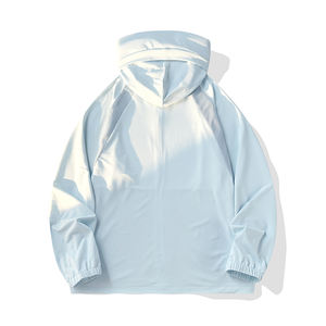 Ropa de protección solar de seda helada con logo personalizado, transpirable, con protección UV, para pesca y ciclismo, chaqueta fina de protección solar, transpirable y a la moda. - Product Image 4