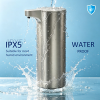 Distributeur de savon automatique intelligent 300 ml, étanche IPX5, en acier inoxydable SUS304, rechargeable par USB, pour hôtels, du fabricant d'origine