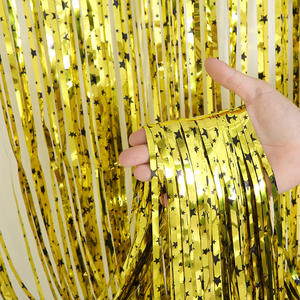 1*2M 쉬머 스타 커튼 술 금속 생일 배경 파티 장식 프린지 배경 졸업 베이비 샤워 결혼식 - Product Image 1