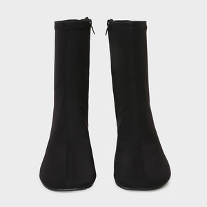 Botas de Moda para <span class=keywords><strong>Mujer</strong></span>, <span class=keywords><strong>Otoño</strong></span>, Nuevas, Negras, Punta Cuadrada, Tacón de Aguja Elástico, Botas Ajustadas, Botas Tipo Calcetín - Product Image 2
