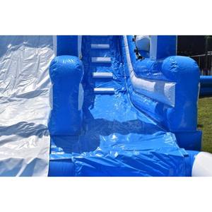 Toboggan gonflable d'hiver bleu et blanc avec <span class=keywords><strong>piscine</strong></span> scellée, 10x4.2x6m Équipement de jeu gonflable commercial - Product Image 4