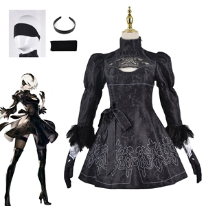 Disfraz de <span class=keywords><strong>Cosplay</strong></span> de Nier Automata, Traje Sexy de Yorha <span class=keywords><strong>2B</strong></span>, Traje de Juego para Mujer, Disfraces de Rol para Niñas, Disfraz de Fiesta de Halloween - Product Image 3