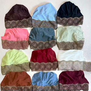 Hiyab con Ribete de Encaje de Color Sólido para Mujer, Transpirable, Modesto, para Uso Diario, Todas las Temporadas, Gorro Musulmán - Product Image 3