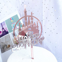 Individuelles Logo dekorative Acryl Geburtstagstorte Oberteile lustige Geschenkidee für Kuchen-Dekorationen