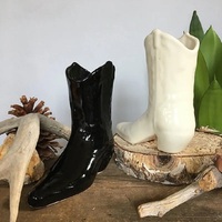 Design souvenir créatif chaussures bottes vase en céramique décoration de la maison chaussures de marin plante en pot