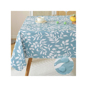 Recyclable Luxurious Black White Floral 100% Cotton Embroidered 6ft Tablecloth for Weddings Quick Dry Lightweight Eco Friendly - Product Image 2