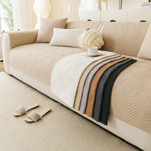 <b>Sofa</b> <b>Cover</b> Solid Color 145-185Cm Anti-Slip Modern Style All Season Universal Fit - Product Image 2