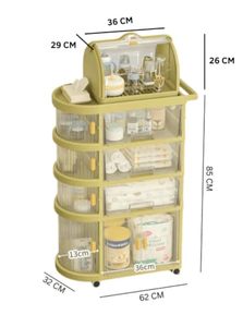 Carrito de Almacenamiento con Ruedas, Plegable, de Plástico, con Cajones, de Múltiples Niveles, Moderno, para Cocina, Hogar, Oficina, Jardín - Product Image 2
