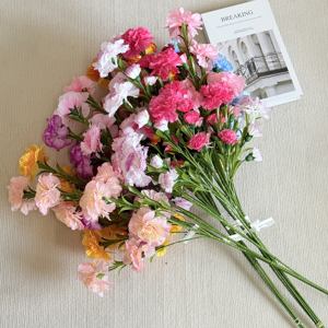 Fleurs artificielles Offre Spéciale à tige unique avec <span class=keywords><strong>feuilles</strong></span> pour bureau maison fête mariage décoration fête des mères cadeau <span class=keywords><strong>oeillet</strong></span> - Product Image 2