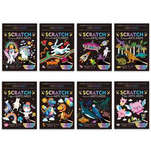 GF Cartoon Christmas Party Games Projects Kits Magic Scratch Paper Art Set Colorful Kids Drawing Art Cards with Scratch Pen - Product Image 4