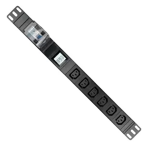 S21 T21 M60 Factory Sales Single Phase 240V 30A PDU 6 Ways C13 Socket Basic Metered PDU With L6-30P Input Plug