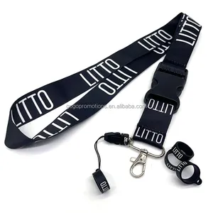 China Factory Cheap Wholesale High Quality Pen Holder Nylon Lanyard With 13MM Silicone Ring