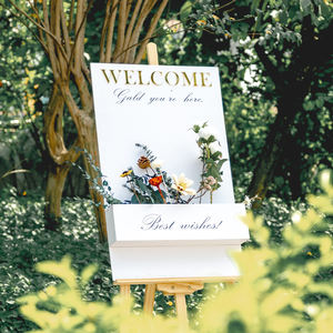 Segno di benvenuto di nozze in PVC sfondo di fidanzamento scatola di fiori disposizione guida segno semplice lettera 3D - Product Image 5