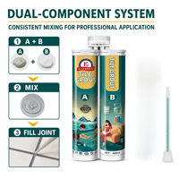 Mortier époxy bicomposant pour carrelage, étanche, résistant aux taches, mastic de jointoiement pour la construction, salle de bain, cuisine, sol, mur, céramique