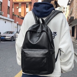 Pu Soft Leather <b>Backpack</b> Unisex Large Capacity <b>Computer</b> Interlayer School Education Casual Travel Laptop <b>Backpack</b> - Product Image 1