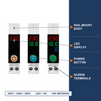 Nouveau disjoncteur intelligent WiFi Tuya 10A avec mesure de consommation kWh, tension (Li), reconnexion automatique, fonction prépayée, montage sur rail, 220V