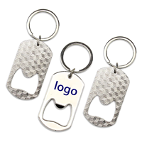 Porte-clés ouvre-bouteille de bière à sublimation rapide avec lame plate en acier inoxydable durable avec logo personnalisé