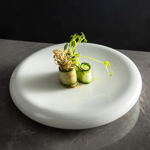 Chef favorito forma redonda Vajillas Platos De Porcelana hogar carne plato vajilla para restaurante platos Plat - Product Image 1