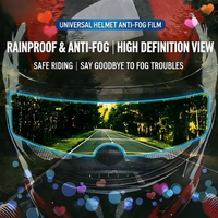 Film anti-buée et anti-pluie universel pour casque de moto et de scooter électrique, patch de visière transparente imperméable