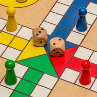 Jeux de société Ludo indiens de grande taille, fait à la main, multifonctionnel, à imprimer pour enfants et adultes, 2020