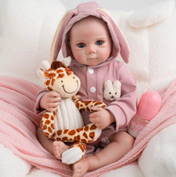 Littlerslove Mignonne poupée reborn en vinyle de 18 pouces, jouet doux et câlin pour tout-petits, modèle de poupée à monter soi-même pour filles, vente à prix réduit