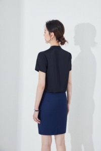 Chemise d'été à manches courtes pour femme, idéale pour les caissières, les gestionnaires de restaurants, les employés de banque et les employés de bureau - Product Image 4