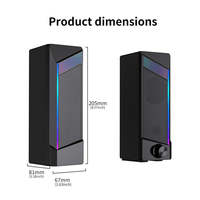 Nueva Barra de Sonido Estéreo USB 2.0 de 6W con Entrada Auxiliar de 3.5mm, RGB Dinámico, 2 en 1, para Juegos de PC, Altavoces BT para Computadora