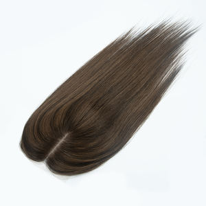 Topper de Cabello Rubio con Base de Seda, 120% de Densidad, Venta al por Mayor Directa de Fábrica, Aceptamos Pedidos Personalizados, Topper de Cabello Humano con Base de Seda - Product Image 1