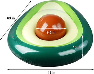 <strong>Inflatable</strong> Avocado Pool <strong>Float</strong> Floatie with Ball Water, Summer Beach Swimming Floaty Party Toys for Adults Kids - Product Image 1