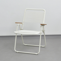 Chaise pliante pour l'extérieur Chaise en rotin Oxford portable avec cadre en métal Imperméable à l'eau pour le camping et les loisirs Mobilier d'extérieur