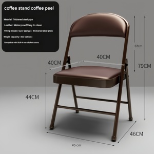 Heavy Duty <strong>Metal</strong> <strong>Folding</strong> <strong>Chairs</strong> with Soft PU Padded Seats Black and White for Conference &amp; Banquet - Product Image 2