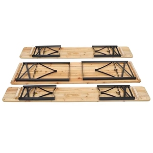 <span class=keywords><strong>Table</strong></span> <span class=keywords><strong>de</strong></span> bière pliante en bois imperméable <span class=keywords><strong>de</strong></span> 150 cm, 180 cm, 220 cm pour extérieur, <span class=keywords><strong>jardin</strong></span>, cour, avec chaises à tréteaux pour salle à manger et entrée - Product Image 4