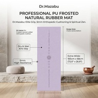 Tapete de Yoga de Lujo de 0.5cm de Grosor, de Goma, con Correa de Transporte, Ecológico, Antideslizante, Sin Olor, Ligero y Plegable para Ejercicio y Fitness