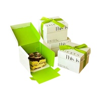 Boîte à dessert biodégradable personnalisée impression recto verso carrée carton blanc beurre petit gâteau d'anniversaire boîtes à gâteaux cadeaux