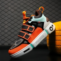 Sepatu Pria Baru Warna Oranye Trendi Model Couple Gaya Fashion Week Populer Sneakers Kasual Sepatu Olahraga